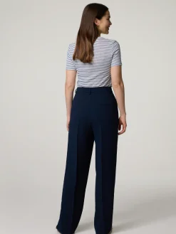 Stoffhose mit weitem Bein