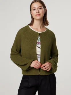 Strickcardigan mit Leinen