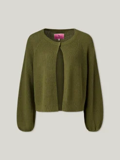 Strickcardigan mit Leinen