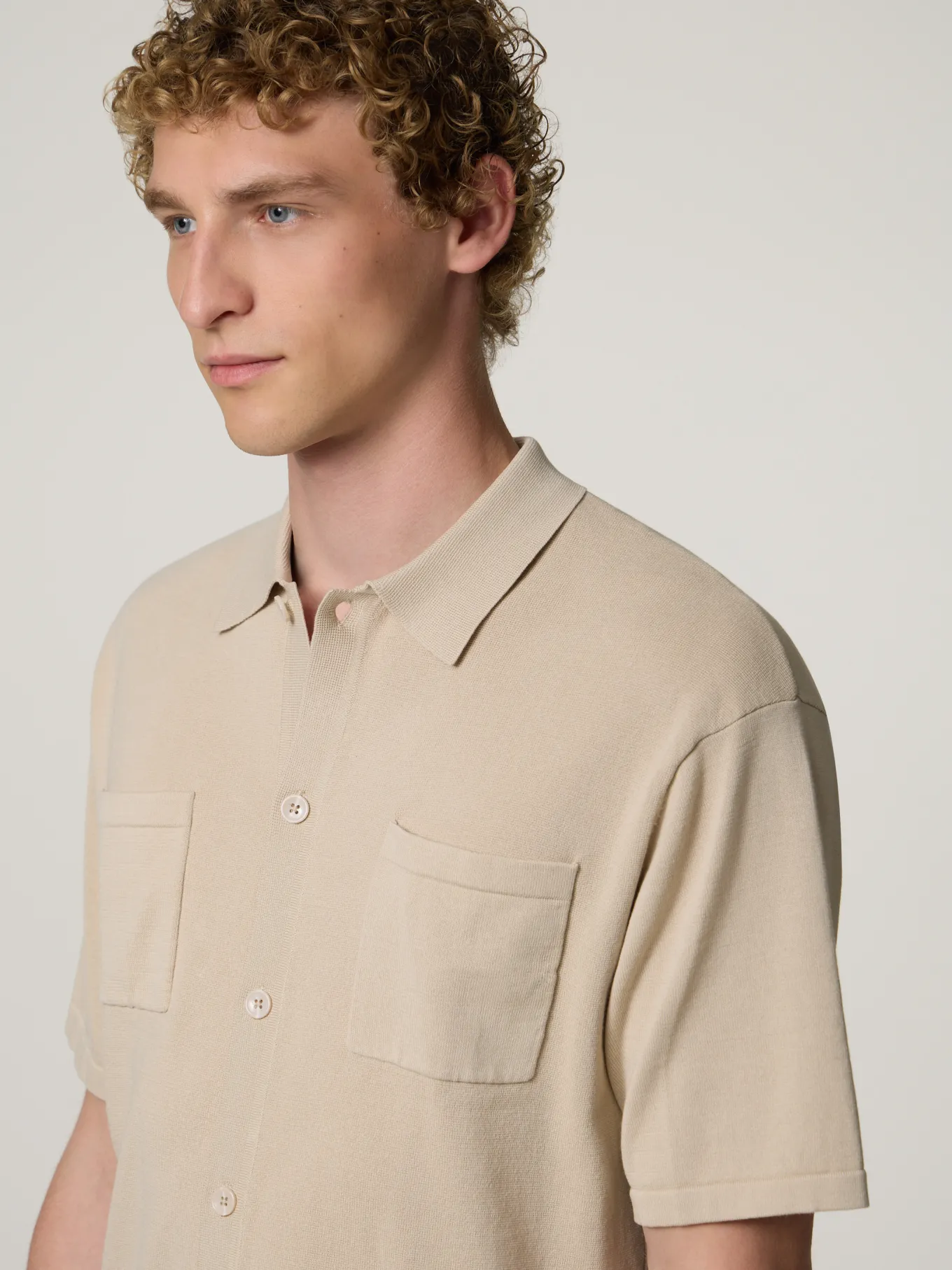 Strickhemd im Regular Fit