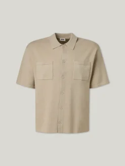 Strickhemd im Regular Fit