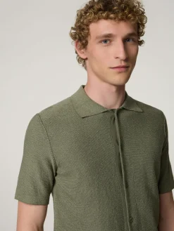 Strickhemd im Regular Fit