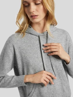 Strick-Hoodie mit Kaschmir