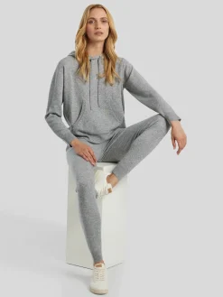 Strick-Hoodie mit Kaschmir