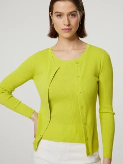 Strickjacke aus Feinstrick