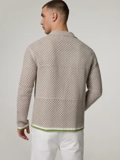 Strickjacke aus Lochstrick