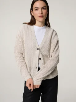 Strickjacke aus Lochstrick