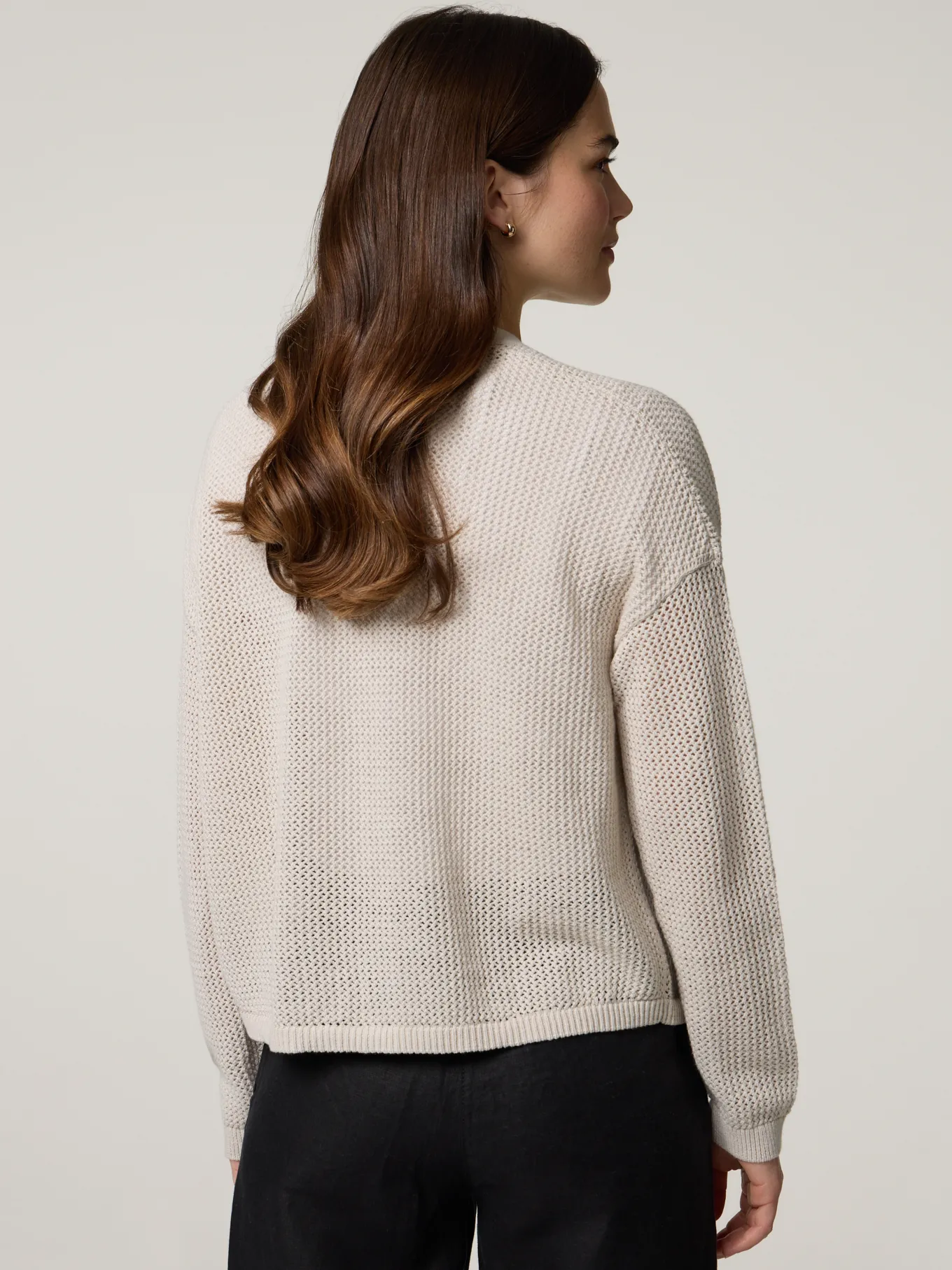 Strickjacke aus Lochstrick