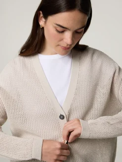 Strickjacke aus Lochstrick