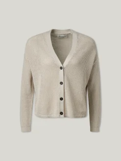 Strickjacke aus Lochstrick