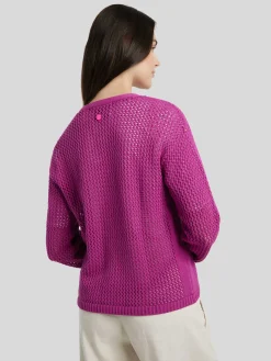 Strickjacke aus Lochstrick