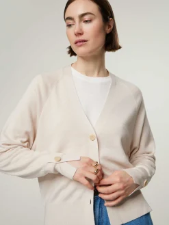 Strickjacke aus Seiden-Mix