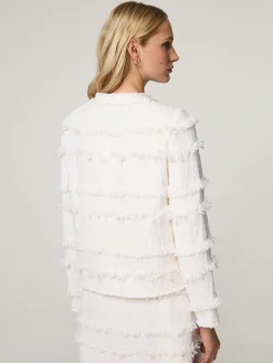 Strickjacke mit Fransen