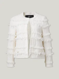 Strickjacke mit Fransen