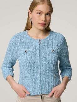 Strickjacke mit Lurex-Details