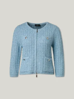 Strickjacke mit Lurex-Details