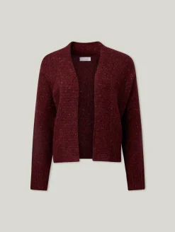 Strickjacke mit offenem Kragen