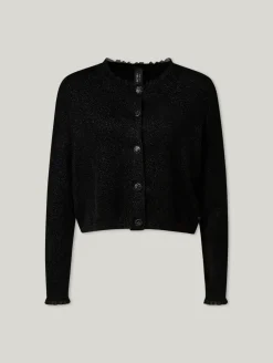 Strickjacke mit Rüschen