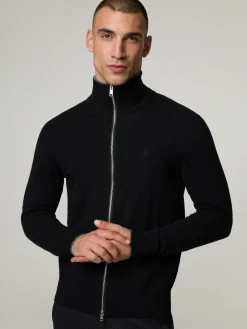 Strickjacke mit Stehkragen