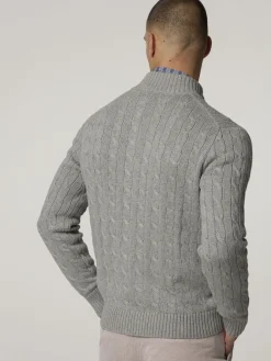 Strickjacke mit Stehkragen