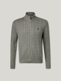 Strickjacke mit Stehkragen