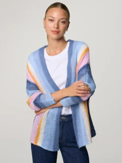 Strickjacke mit Streifen