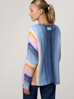 Strickjacke mit Streifen