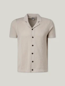 Strickpolo im Slim Fit