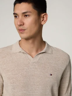 Strickpolo mit Leinen