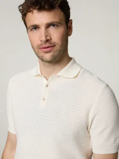 Strickpoloshirt aus Baumwolle