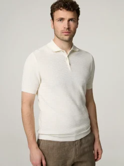 Strickpoloshirt aus Baumwolle