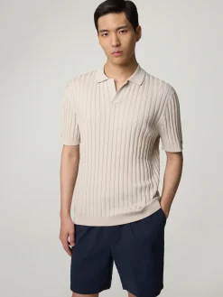 Strick-Poloshirt im Regular Fit