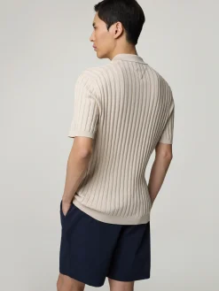 Strick-Poloshirt im Regular Fit