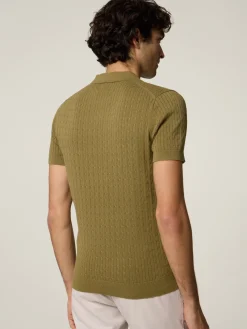 Strickpoloshirt im Slim Fit