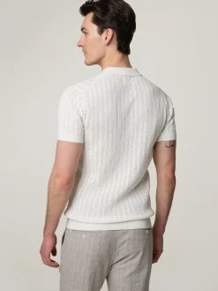 Strickpoloshirt im Slim Fit