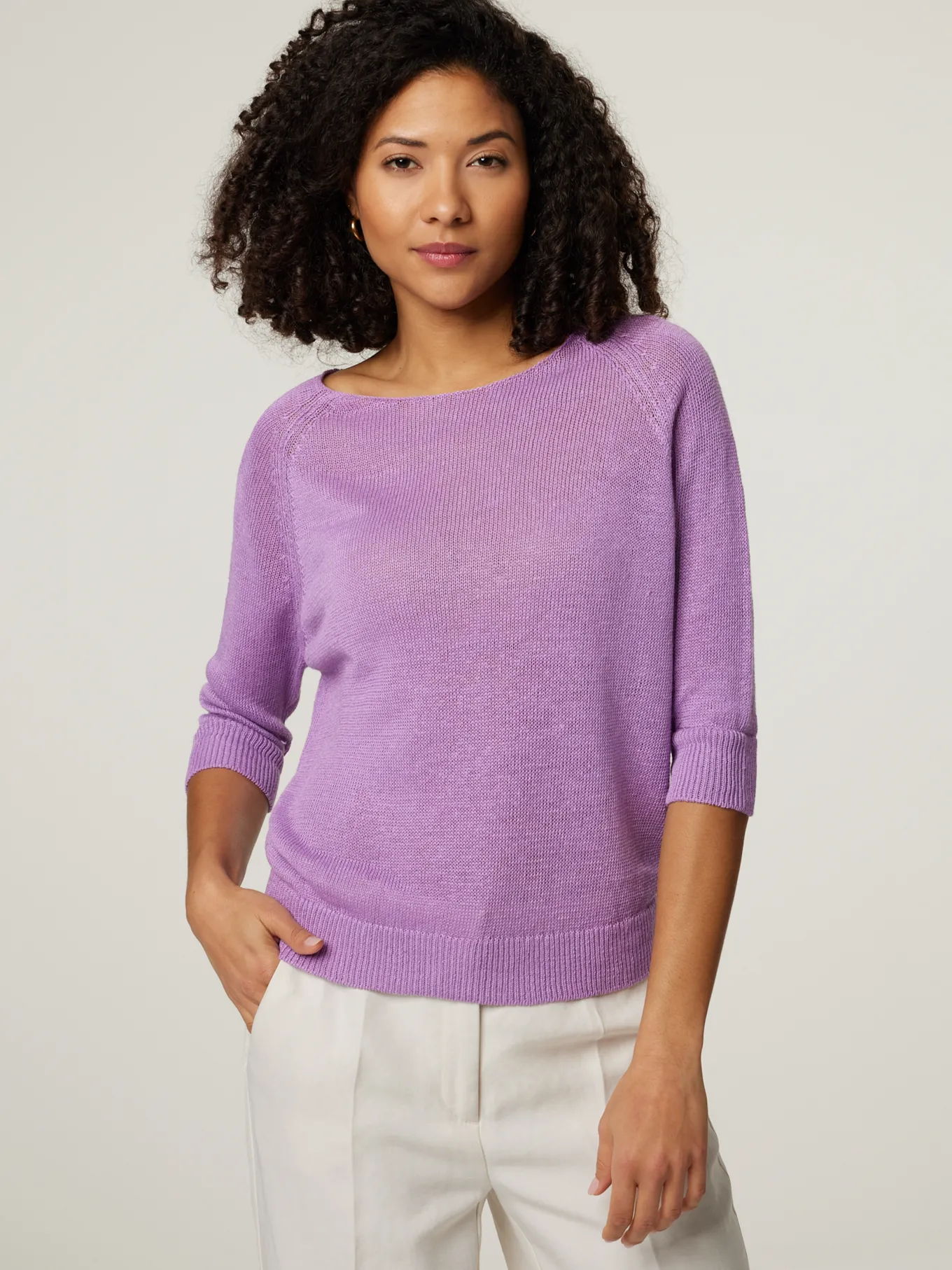 Strickpullover aus Leinen