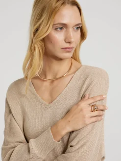 Strickpullover mit Glitzer