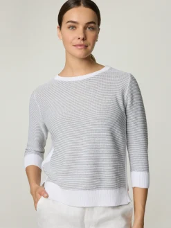 Strickpullover mit Leinen