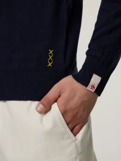 Strickpullover mit Leinen