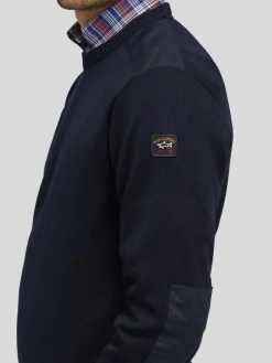 Strickpullover mit Patches