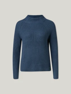 Strickpullover mit Stehkragen