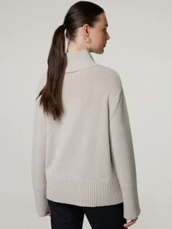 Strickpullover mit Stehkragen