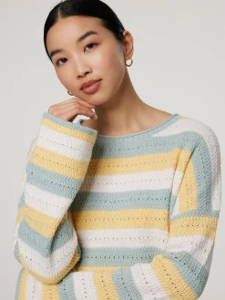 Strickpullover mit Streifen