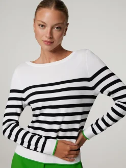 Strickpullover mit Streifen