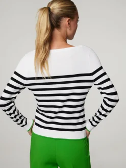 Strickpullover mit Streifen