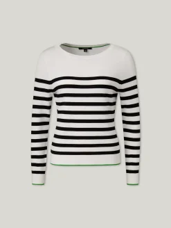 Strickpullover mit Streifen
