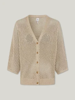 Strickshirt aus Lochstickereien