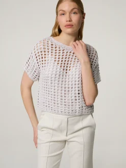 Strickshirt mit Glitzergarn