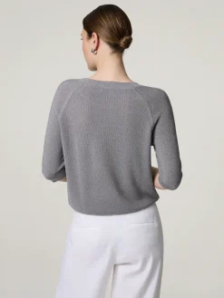 Strickshirt mit Lurexdetails