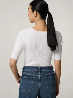 Strickshirt mit Rippen